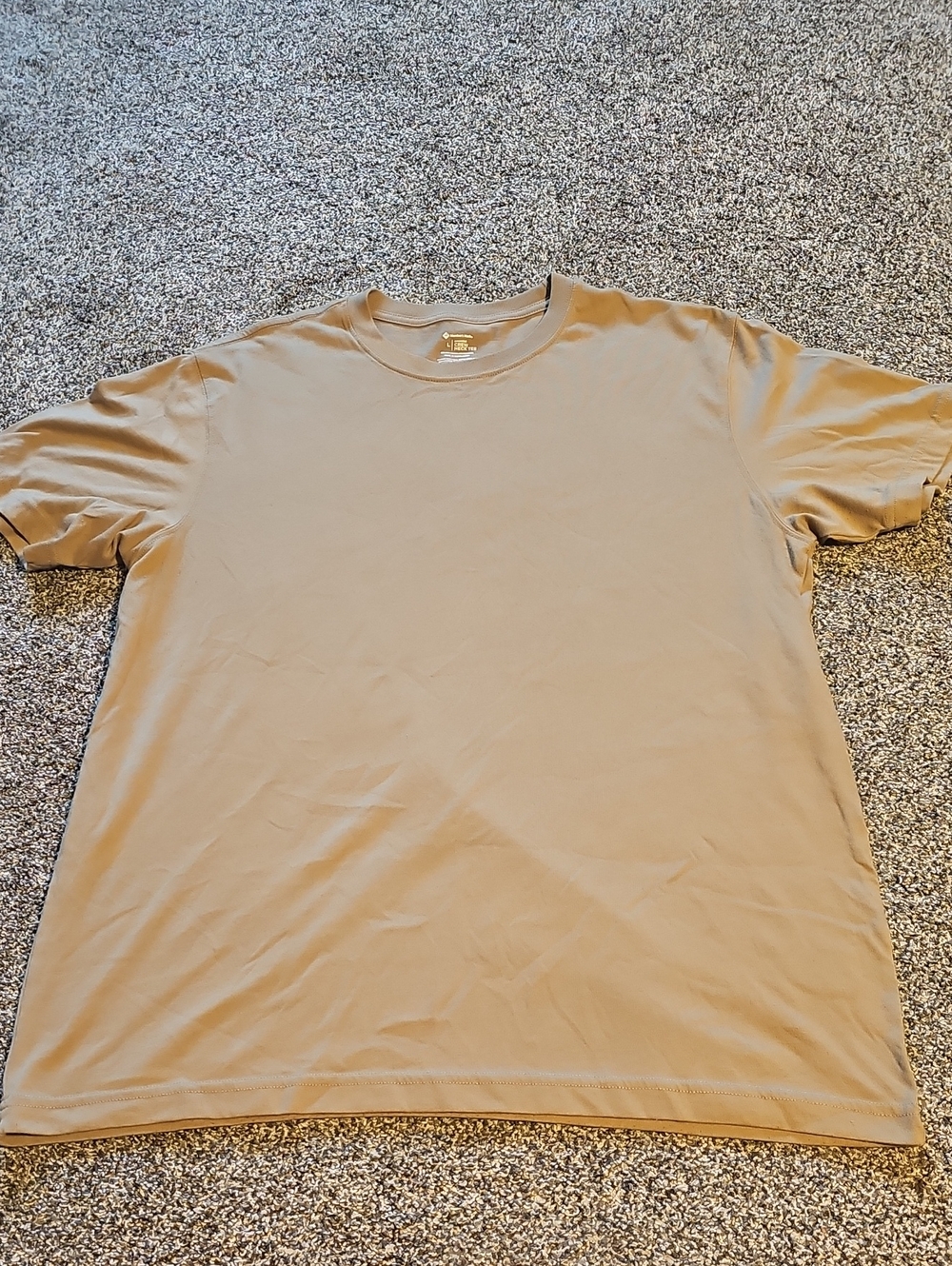 Men's Short Sleeve Crew Neck T-Shirt in Tan